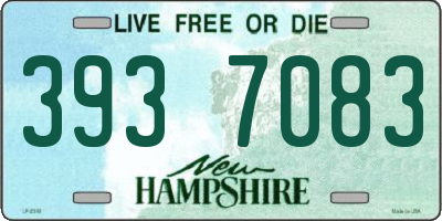 NH license plate 3937083
