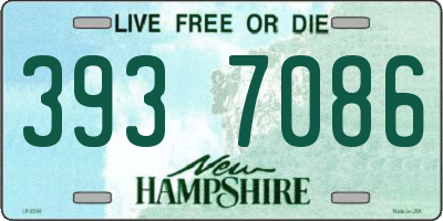 NH license plate 3937086