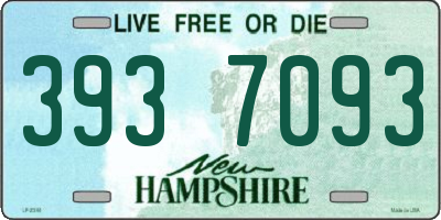 NH license plate 3937093