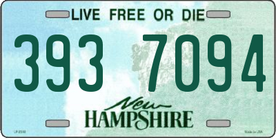 NH license plate 3937094