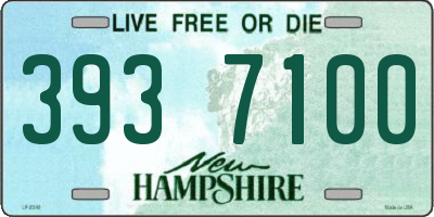 NH license plate 3937100
