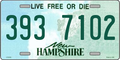 NH license plate 3937102