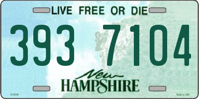 NH license plate 3937104