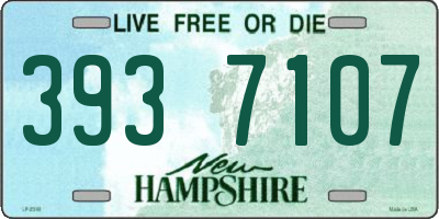 NH license plate 3937107