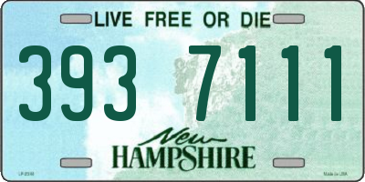 NH license plate 3937111