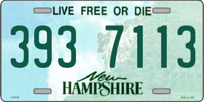 NH license plate 3937113