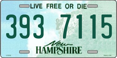 NH license plate 3937115