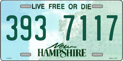 NH license plate 3937117