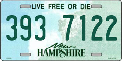 NH license plate 3937122
