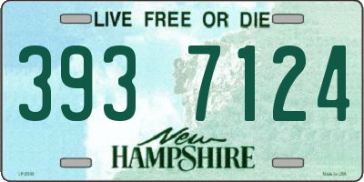 NH license plate 3937124