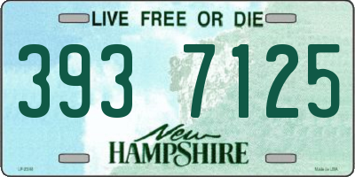 NH license plate 3937125
