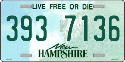NH license plate 3937136