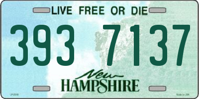NH license plate 3937137