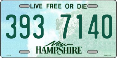 NH license plate 3937140