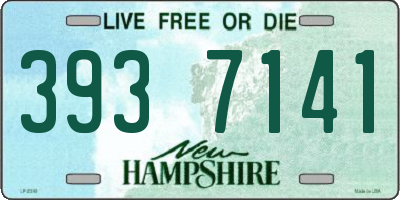 NH license plate 3937141