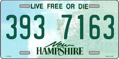 NH license plate 3937163