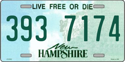NH license plate 3937174