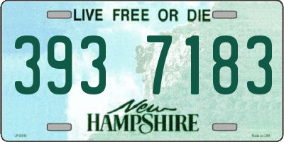 NH license plate 3937183