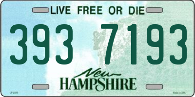 NH license plate 3937193