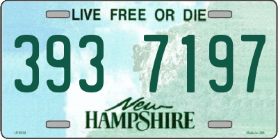 NH license plate 3937197