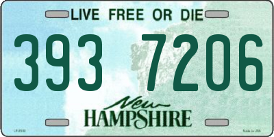 NH license plate 3937206