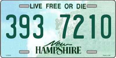 NH license plate 3937210