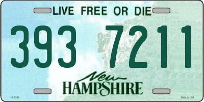 NH license plate 3937211