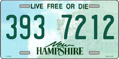 NH license plate 3937212