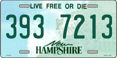 NH license plate 3937213