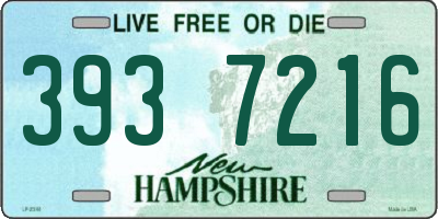 NH license plate 3937216