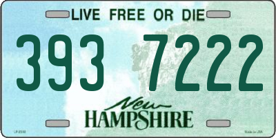 NH license plate 3937222