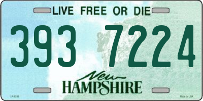 NH license plate 3937224