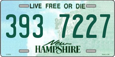 NH license plate 3937227