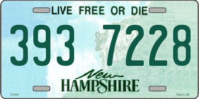 NH license plate 3937228