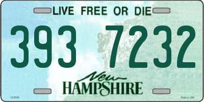 NH license plate 3937232