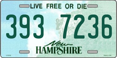 NH license plate 3937236