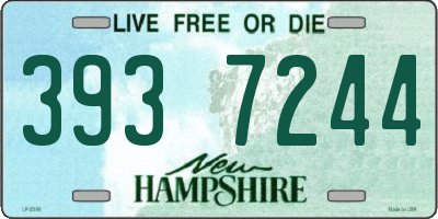 NH license plate 3937244