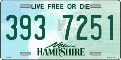 NH license plate 3937251