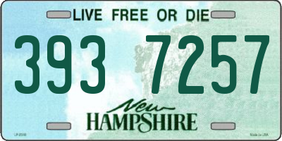 NH license plate 3937257
