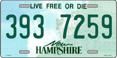 NH license plate 3937259