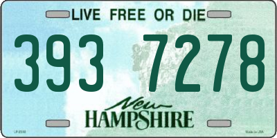 NH license plate 3937278
