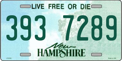 NH license plate 3937289