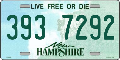 NH license plate 3937292