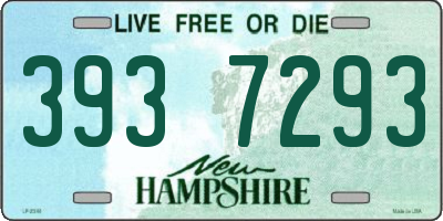 NH license plate 3937293