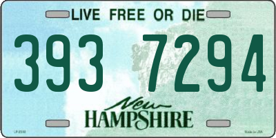 NH license plate 3937294