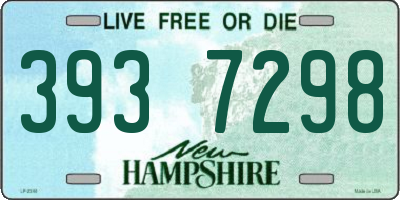 NH license plate 3937298