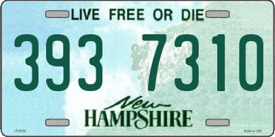 NH license plate 3937310