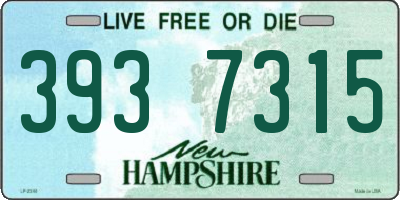 NH license plate 3937315
