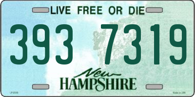 NH license plate 3937319