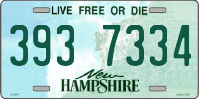 NH license plate 3937334